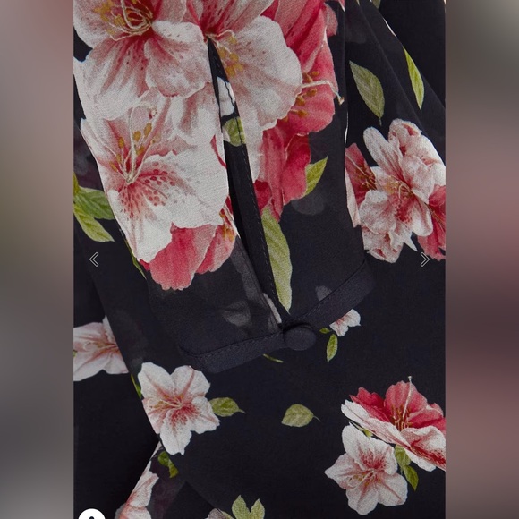 HOBBS London Helena Silk Floral Midi Dress - Navy Multi (Sz 4) - Picture 8 of 8